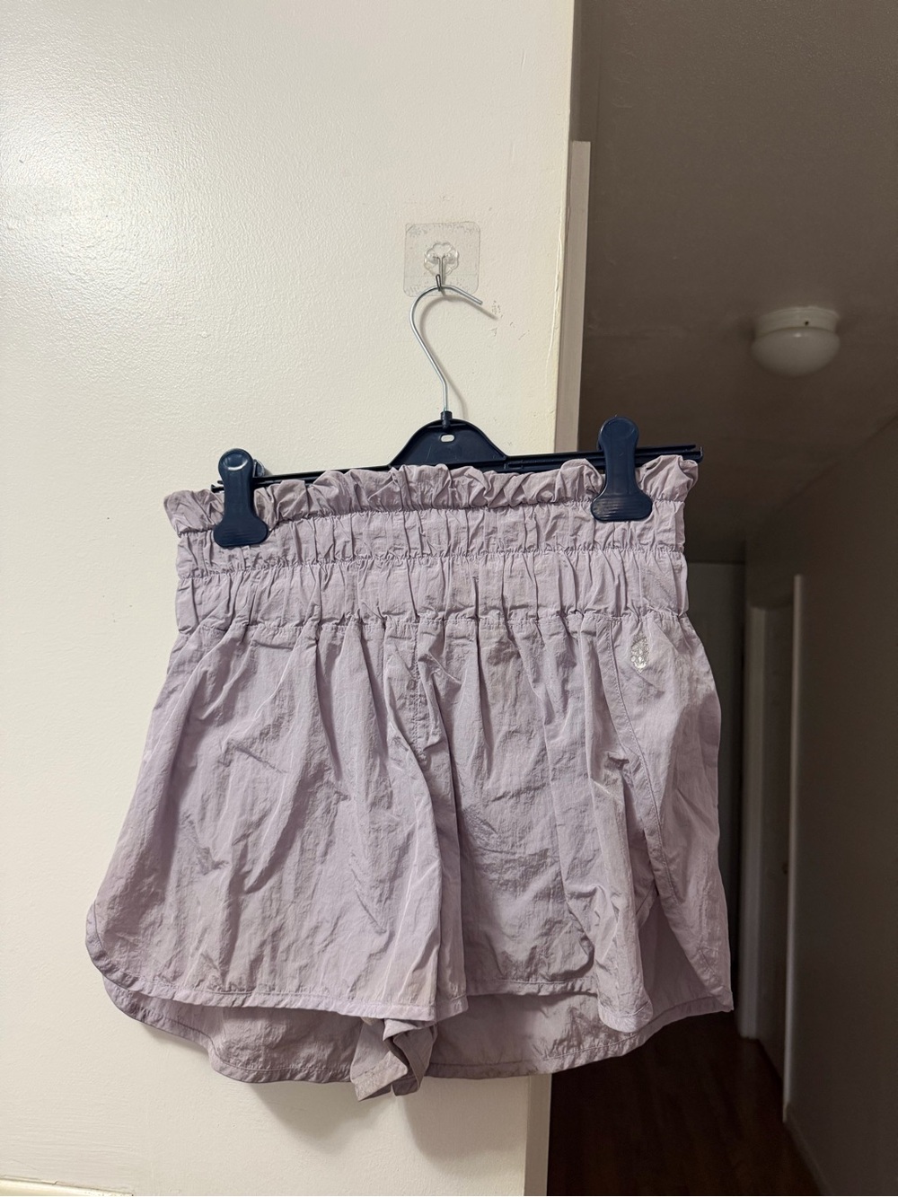 Free People Lavender Smocked Waist Shorts